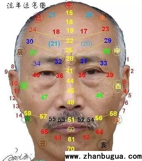 相術（實戰圖片）流年定位